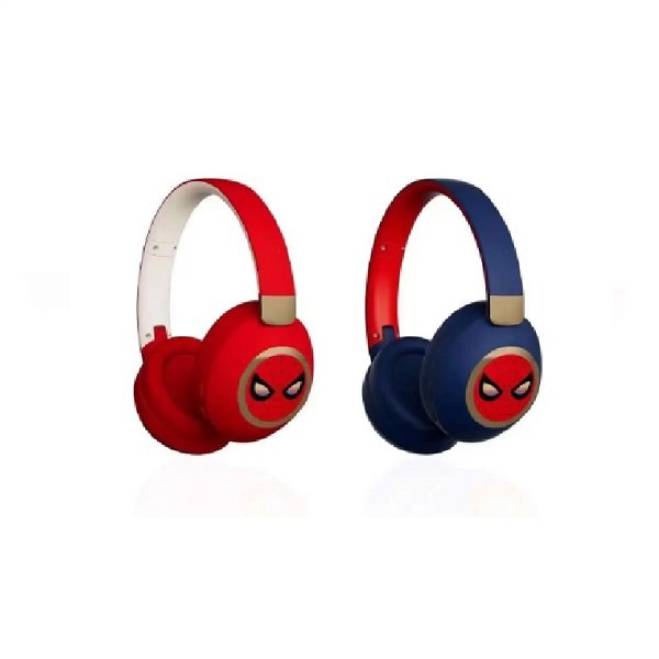 Ασύρματα αναδιπλούμενα On Ear Ακουστικά Spiderman με LED φωτισμό ZY-2407 Κόκκινα/Μπλε