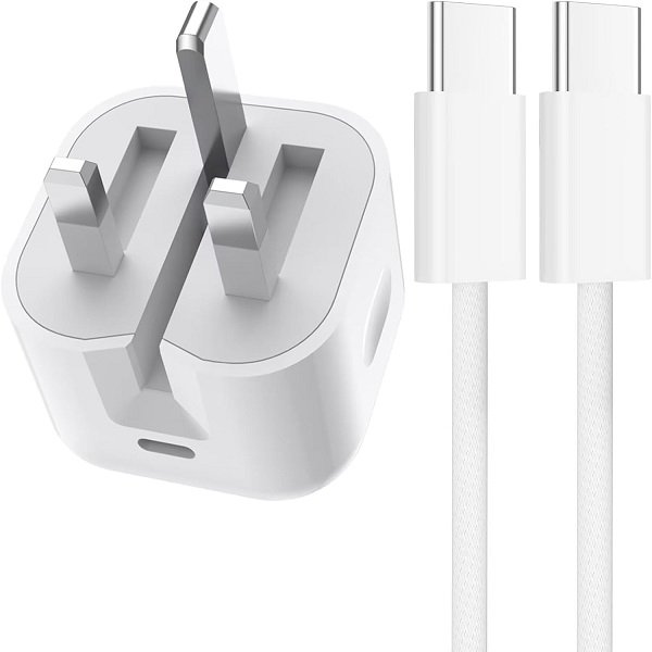 Φορτιστής ταχείας φόρτισης iPhone 15 20w με καλώδιο USB-C σε USB-C Λευκός (ZY-2421)