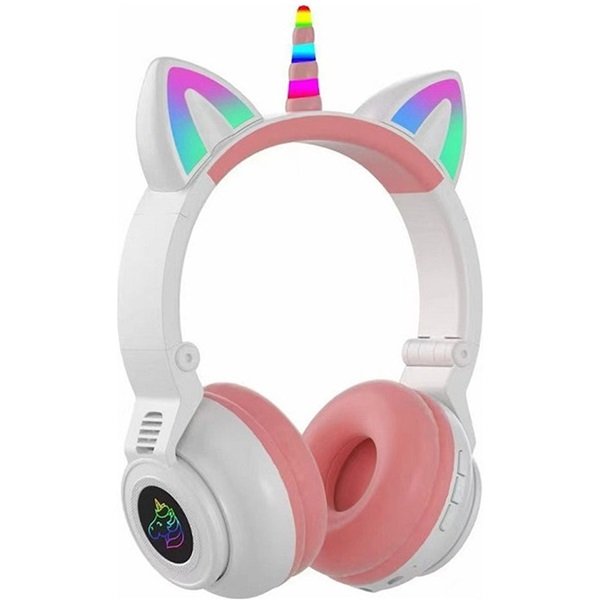 Unicorn Ασύρματα Over Ear Ακουστικά Λευκά (ZY-904)