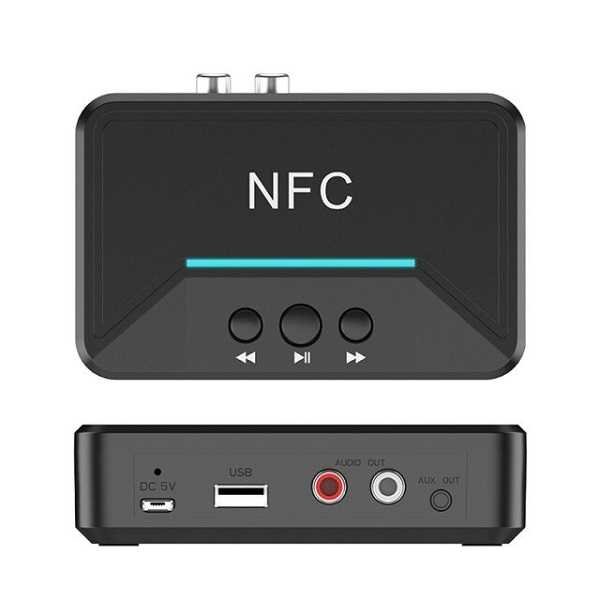 Ασύρματος Αναμεταδότης Ήχου Bluetooth/NFC v5.0 Μαύρο (ZY-905)