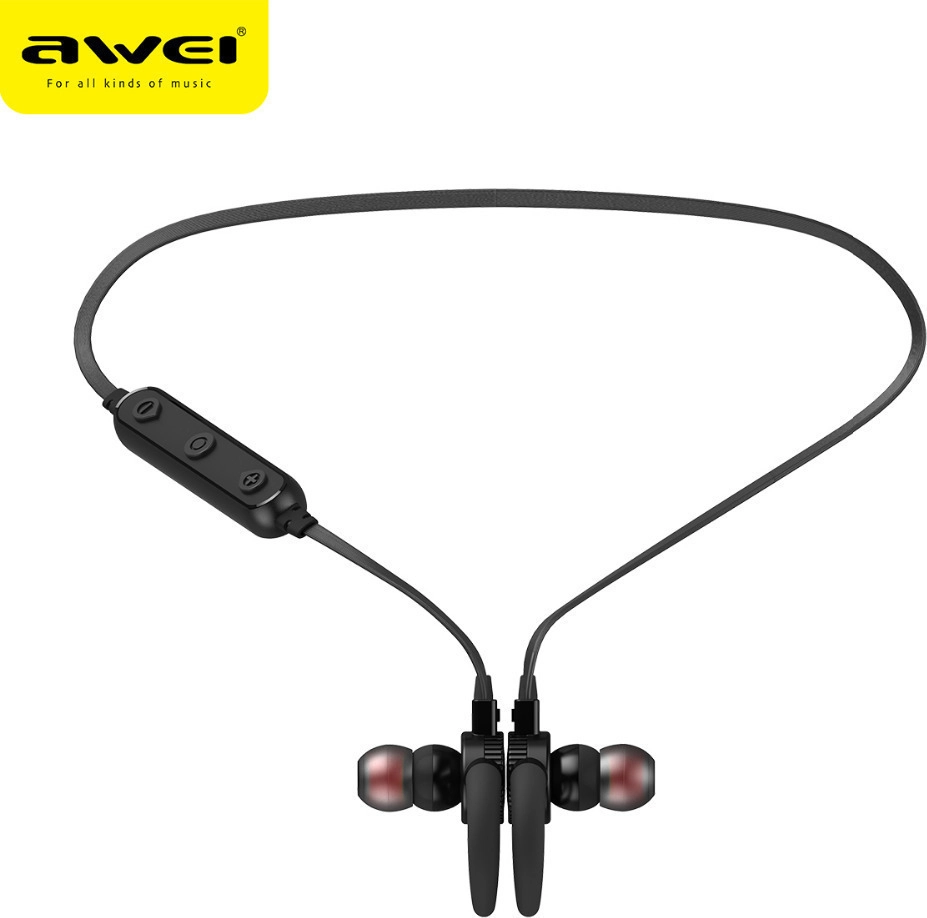 Ακουστικά Bluetooth Handsfree In-ear με Αντοχή στον Ιδρώτα Awei Μαύρα (B925BL)
