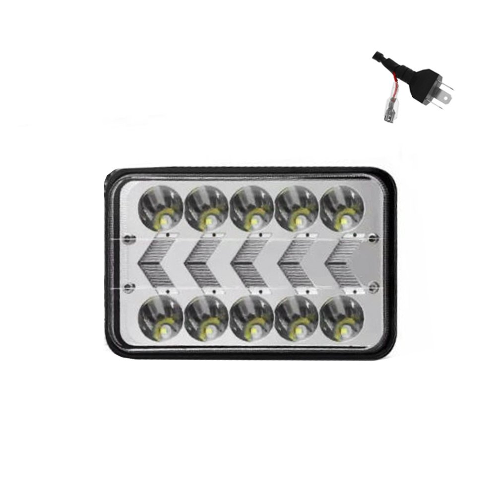 LED Αδιάβροχος Προβολέας Αυτοκινήτου 7″ 12-24V με Βύσμα H4 Ψυχρό Λευκό Πορτοκαλί