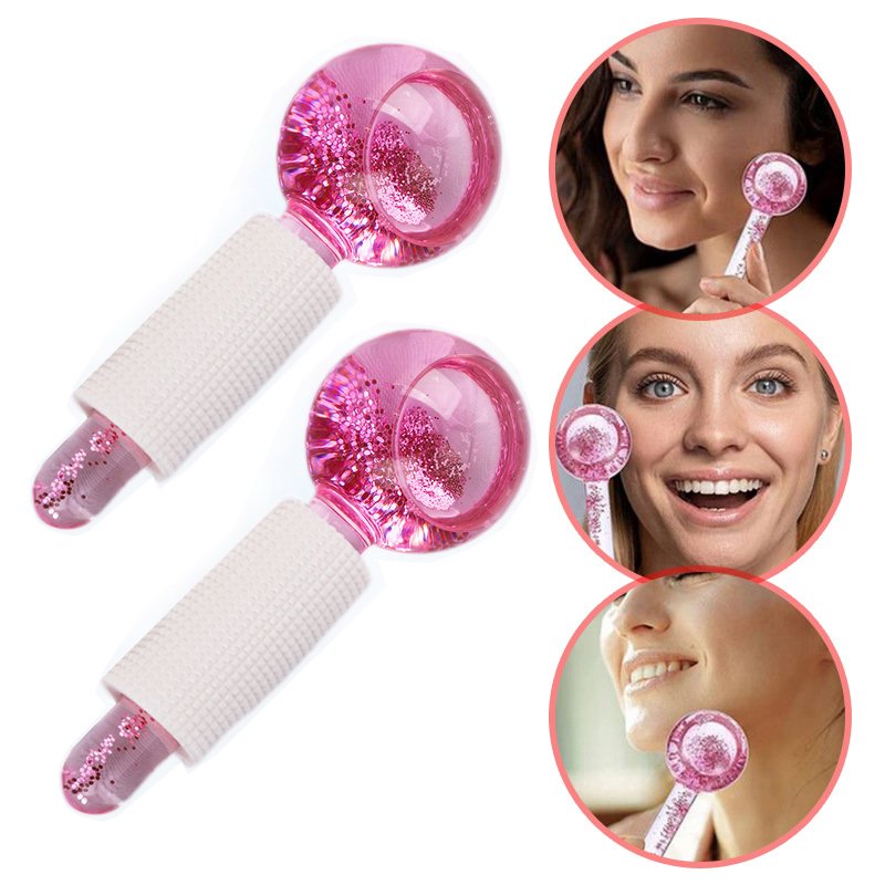 Κρυστάλλινες Σφαίρες για Μασάζ Προσώπου Cold-effect Facial Glass Globes 2 τμχ (QL-007)