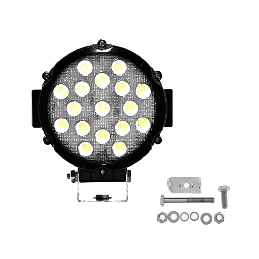LED Αδιάβροχος Προβολέας Αλουμινίου 12V-24V 18cm 51W 17 SMD IP67 4080LM (OYQP-0075)