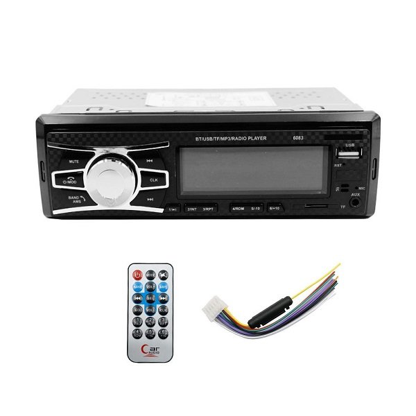 Ηχοσύστημα Αυτοκινήτου 1 DIN Bluetooth με Οθόνη USB – AUX – SD και Τηλεχειριστήριο Μαύρο (MY-6083)