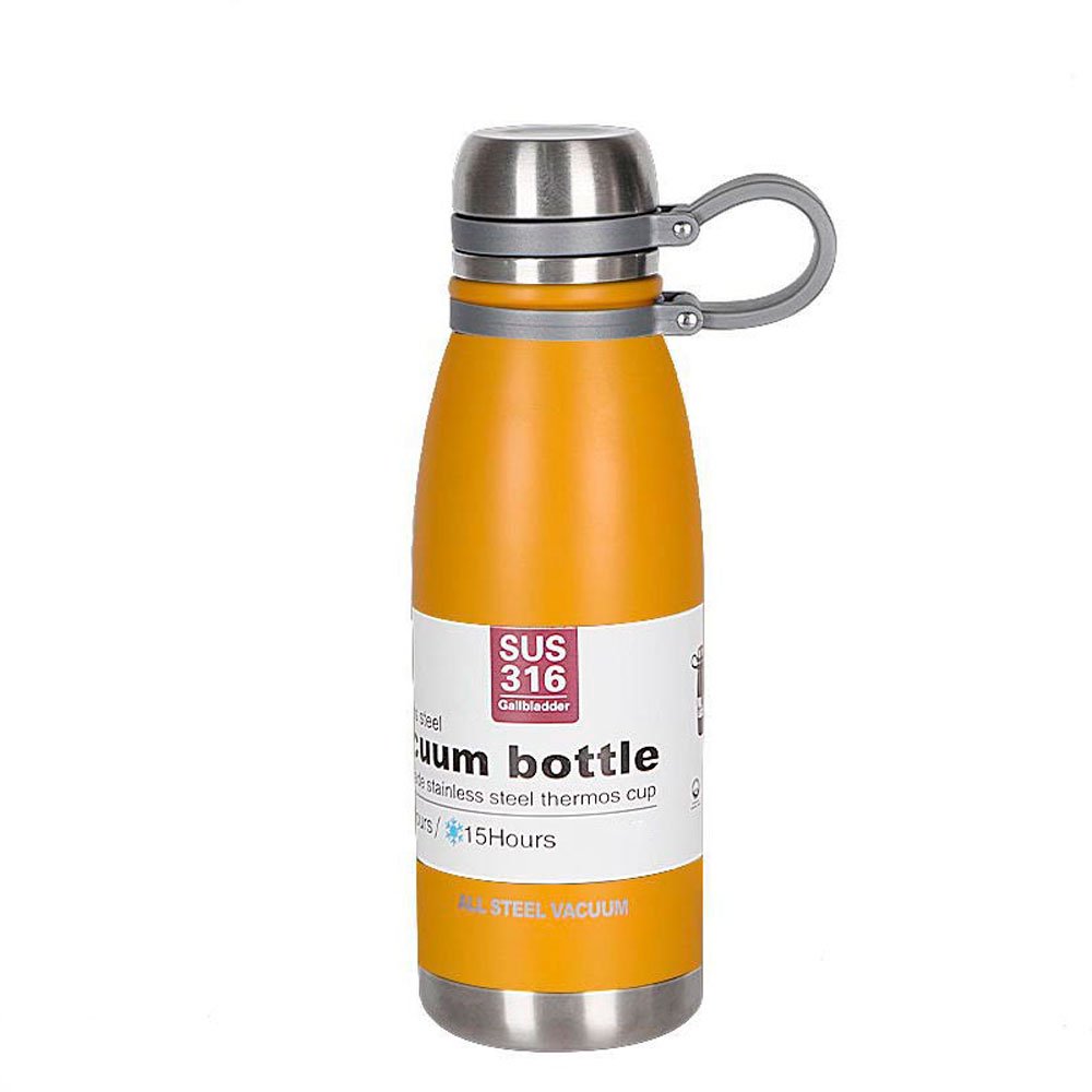 Μπουκάλι Θερμός με Ιμάντα Μεταφοράς 800ml Κίτρινο (JB-6065)