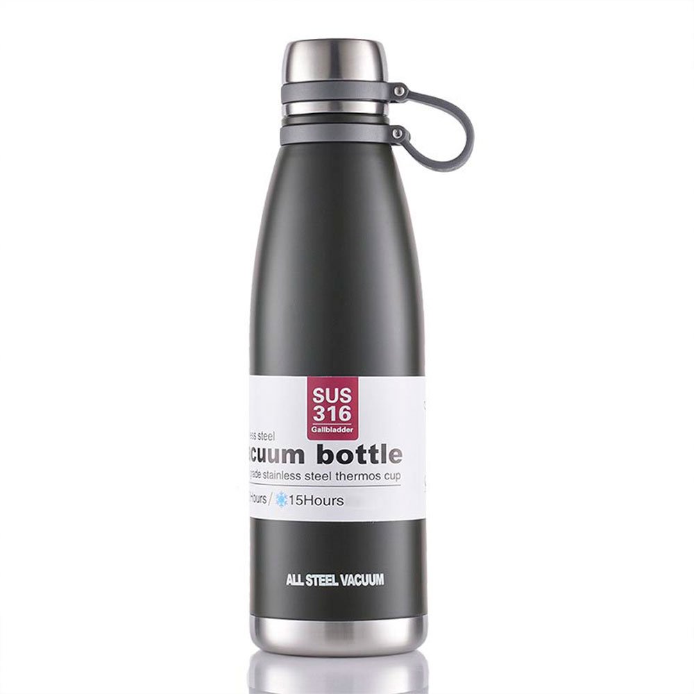 Μπουκάλι Θερμός με Ιμάντα Μεταφοράς 800ml Μαύρο (JB-6065)