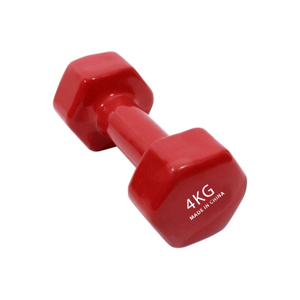 Εξάγωνο Βαράκι Βινυλίου 1 x 4kg Κόκκινο (25566-10)