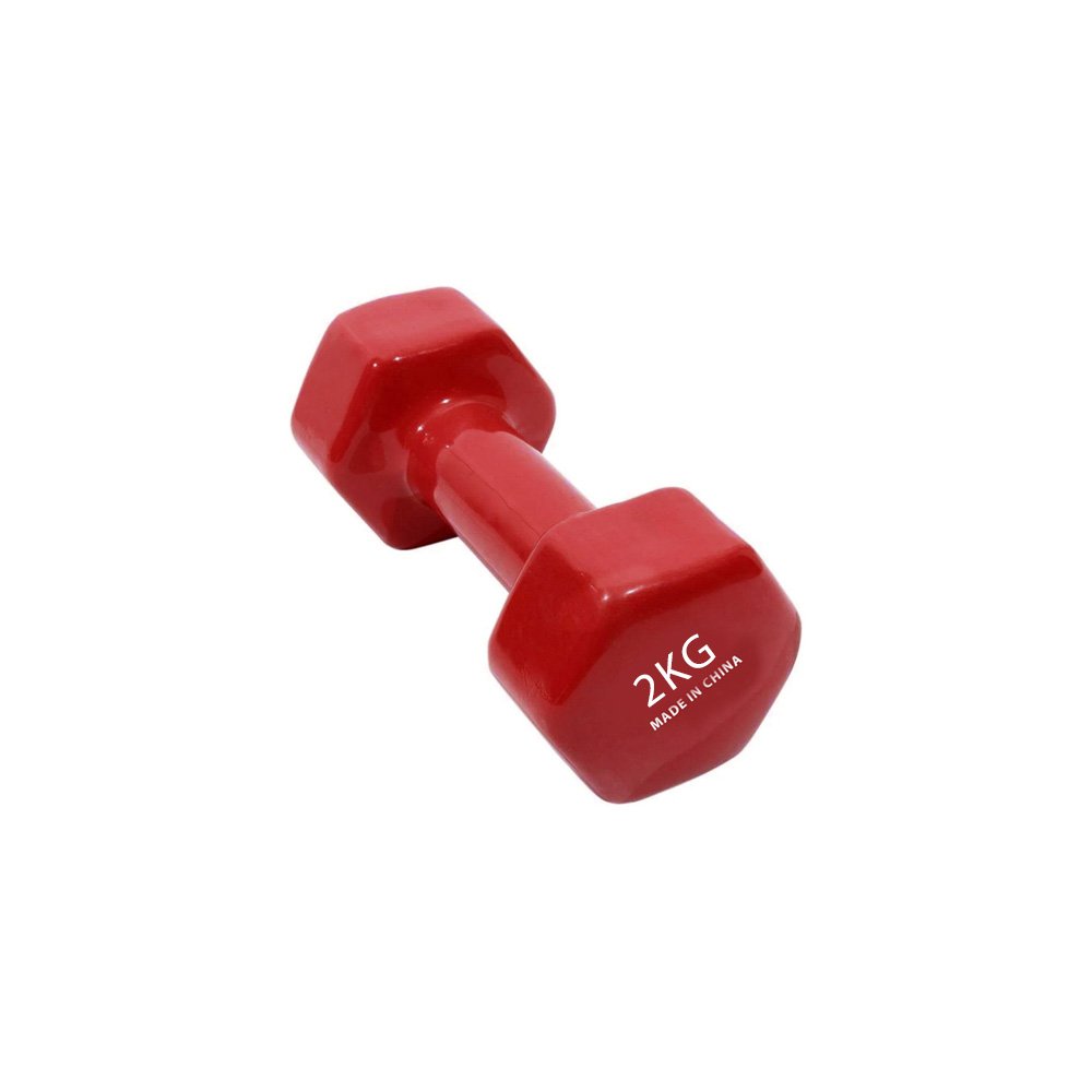 Εξάγωνο Βαράκι Βινυλίου 1 x 2kg Κόκκινο (25566-8)