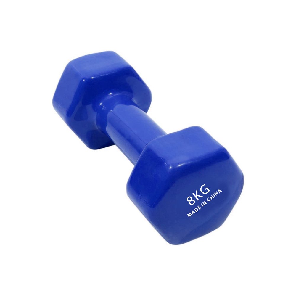 Εξάγωνο Βαράκι Βινυλίου 1 x 8kg Μπλε (25566-14)