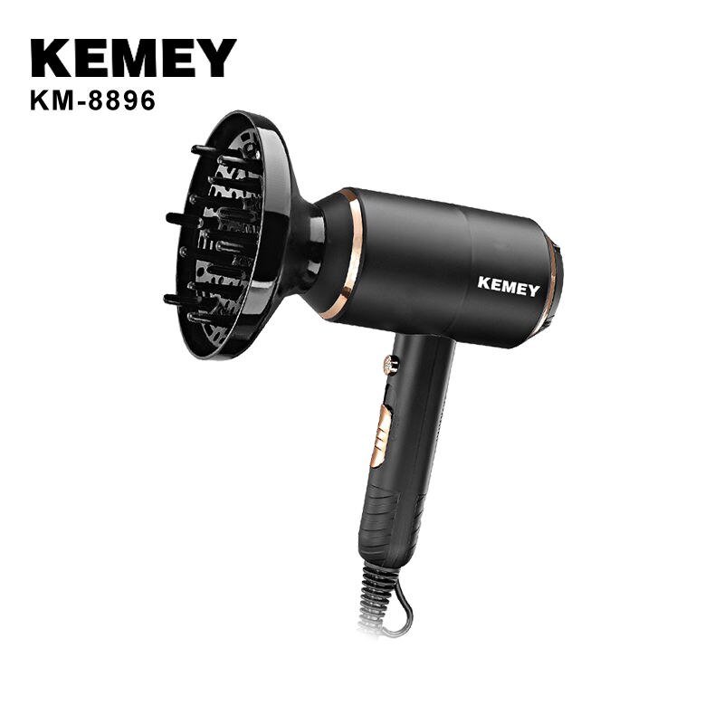 Πιστολάκι Μαλλιών με Φυσούνα 4000W Kemei Ionic Μαύρο (KM-8896)