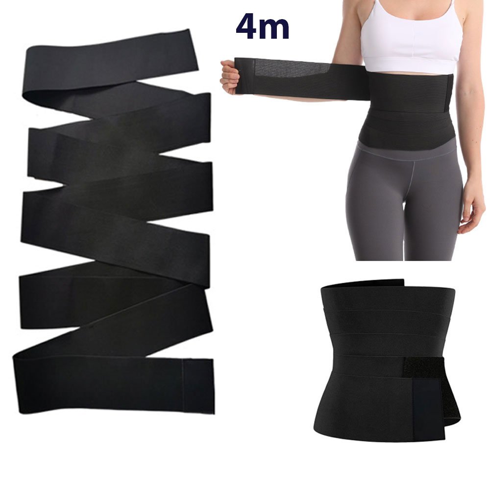 Ζώνη – Κορσές Εφίδρωσης, One Size, Ελαστική, Μαύρη (WL-0815-4m)