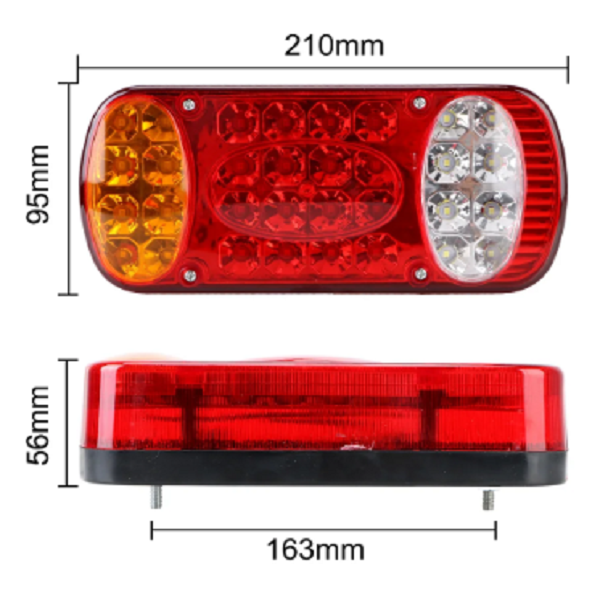 Προβολέας ουράς οχήματος 12V 24V 32LED Φρένο, προειδοποιητικό φώς στάσης, φως οπισθοπορείας (w13536)