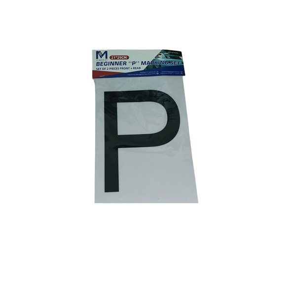 Αυτοκόλλητο P ‘probationary’ για νέους οδηγούς 2τμχ 29x21cm (w14548-1)