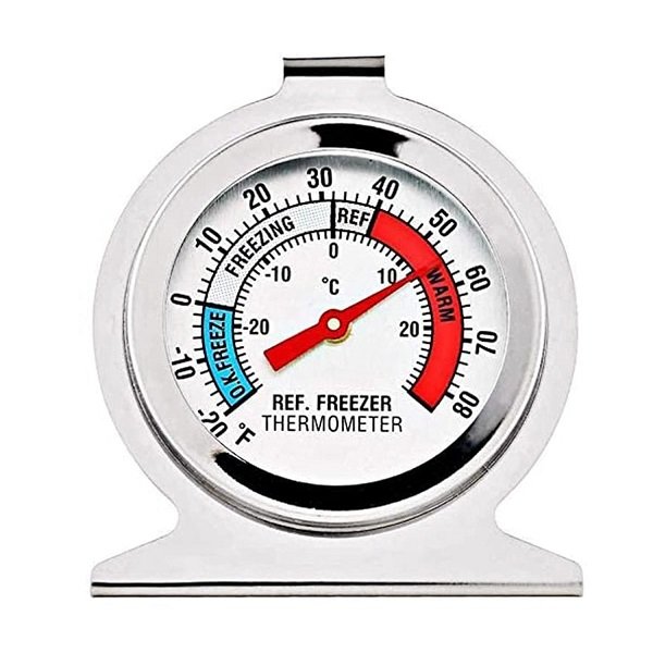 Γενικό θερμόμετρο ψυγείου -20℃~20℃/-20℉~80℉ Αναλογικό καντράν από ανοξείδωτο ατσάλι με κόκκινο (δείκτη16995003)